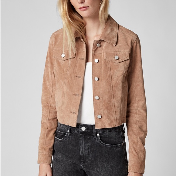 cropped suede jacket